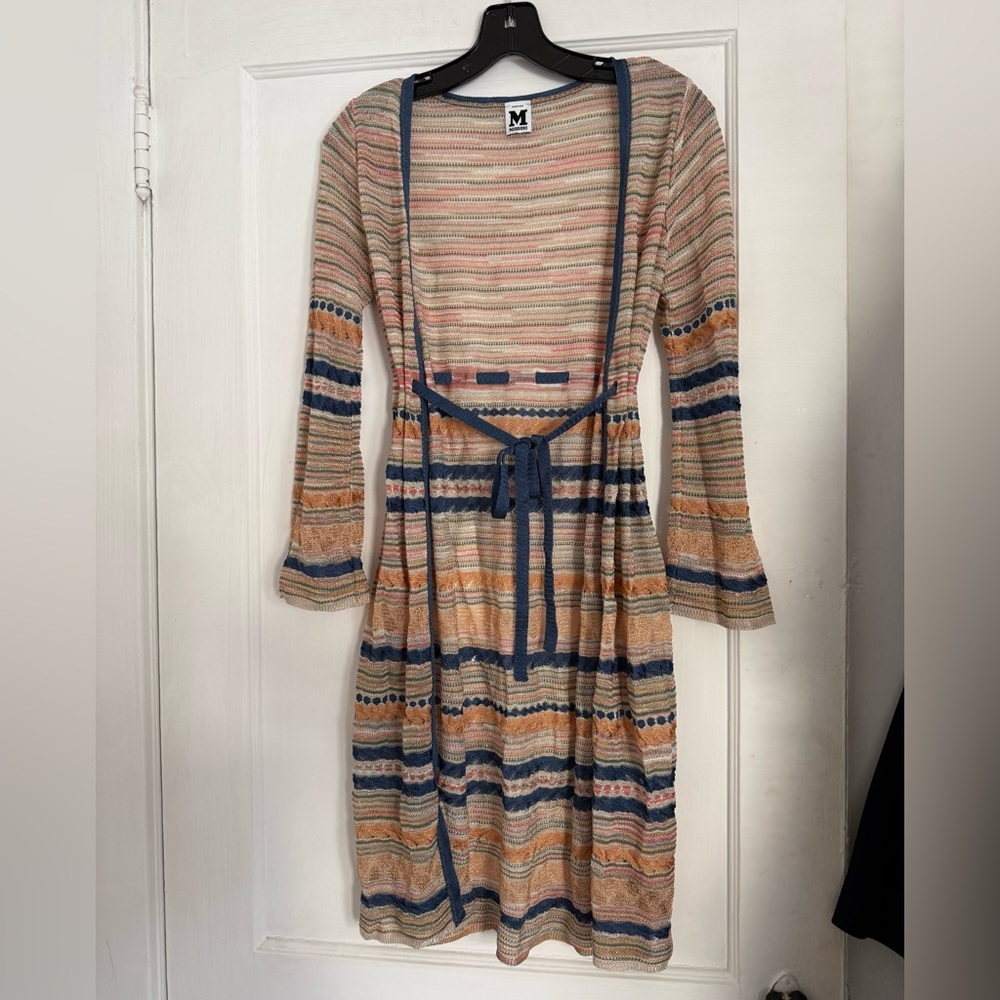 Missoni Multi Color Knit Tie Front Cardigan